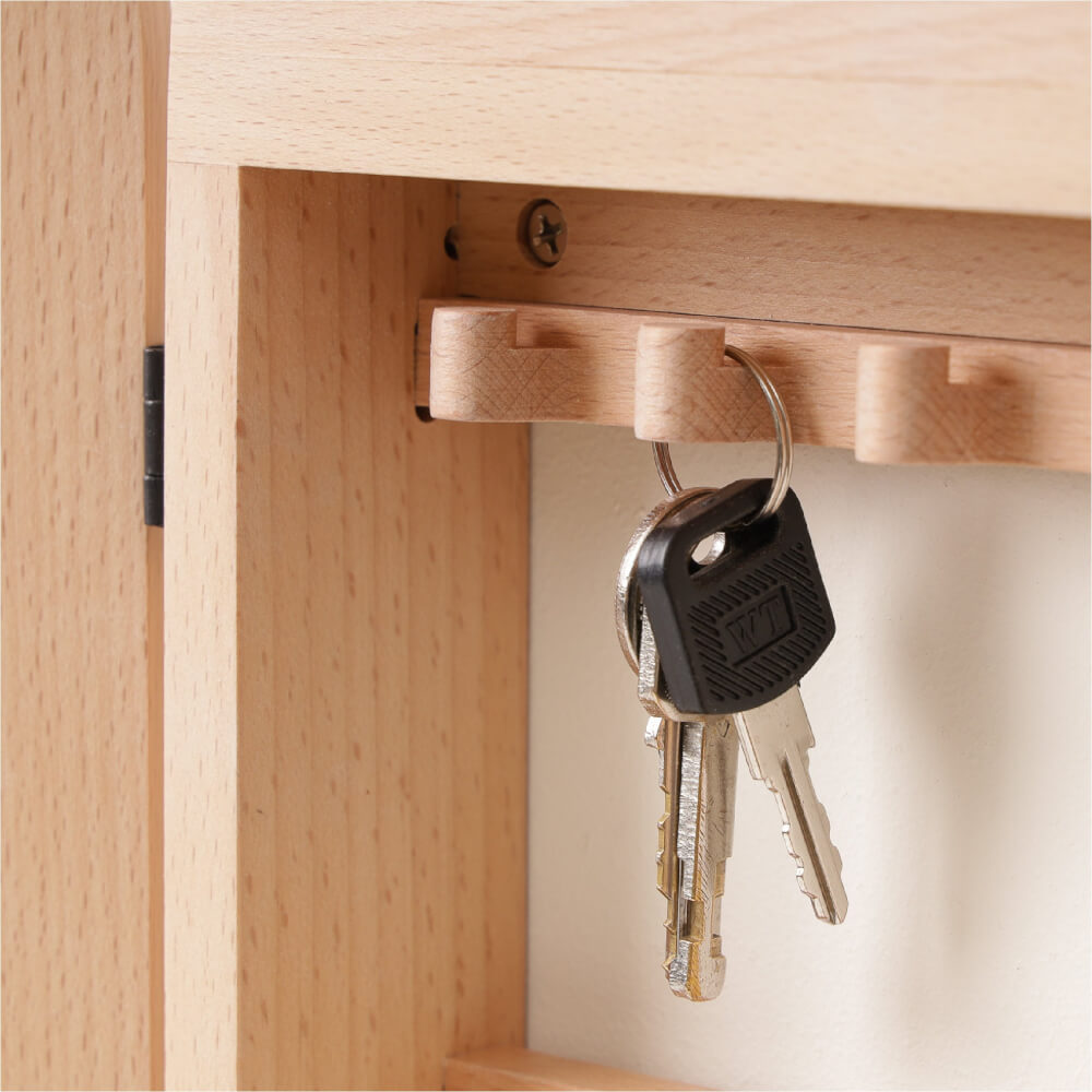 ตู้กุญแจติดผนังดีไซน์สวยไม้บีชจริง PANA OBJECTS รุ่น MITI PLUS: ฺNAVY BLUE KEY CABINETS ทำสีน้ำเงินนาวี SIZE 18.4X9X41 ซม_1